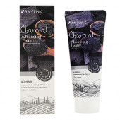 3W CLINIC Глубокоочищающая пенка для сужения пор Charcoal Cleansing Foam