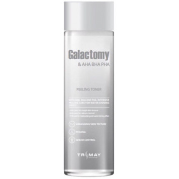 TRIMAY Тонер с галактомисисом и кислотами Galactomy & AHA-BHA-PHA Peeling Toner(200 мл)NEW!