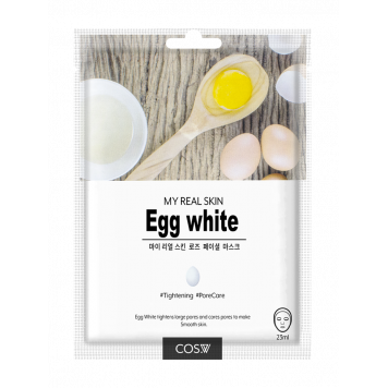 COS.W My Real Skin Тканевая маска с яйцом Egg White Facial Mask(23 мл)