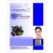 DERMAL Маска тканевая для лица Asai Berry Collagen Essence Mask ягода асаи и коллаген(23 гр)