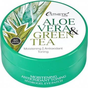 ЭСХ Гидрогел. патчи д/ глаз АЛОЭ/ЗЕЛЕНЫЙ ЧАЙ ALOE VERA&GREEN TEA HYDROGEL EYE PATCH