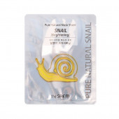 СМ Pure Natural Восстанавливающая тканевая маска с муцином улитки Pure Natural Mask Sheet [Snail Bri