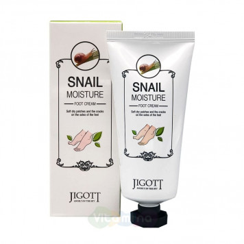 JIGOTT Увлажняющий крем для ног с улиточным муцином Snail Moisture Foot Cream